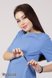 Платья на каждый день Платье-футболка для беременных и кормящих MISSI, темно-голубой трикотаж с отделкой из темно-голубой с белым полоски, Юла Мама Фото №3