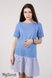 Платья на каждый день Платье-футболка для беременных и кормящих MISSI, темно-голубой трикотаж с отделкой из темно-голубой с белым полоски, Юла Мама Фото №2