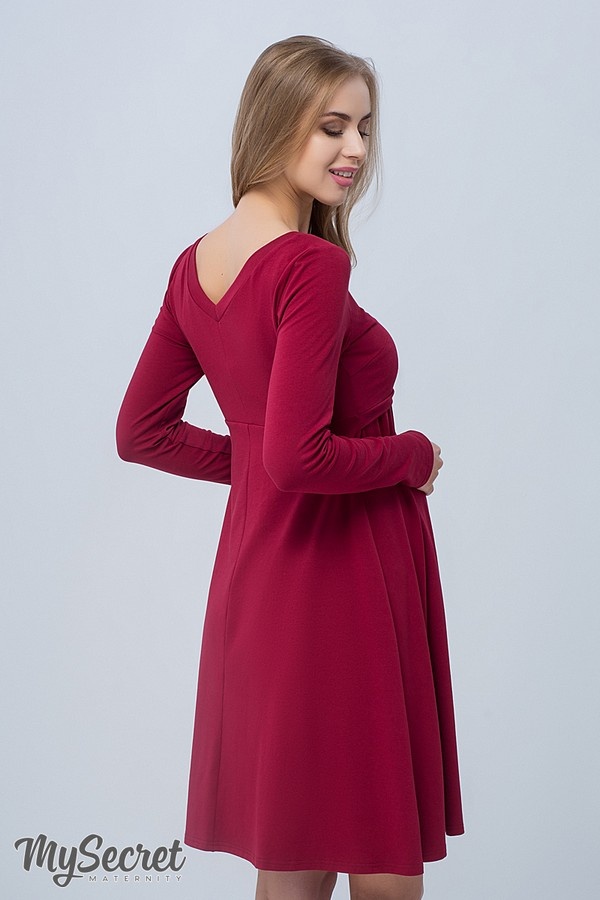Платье для беременных и кормящих OLIVIA, бордо, Юла мама