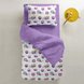 Постелька Детская простыня на резинке, фиолетовая бязь в горошек, ТМ Cosas Фото №3