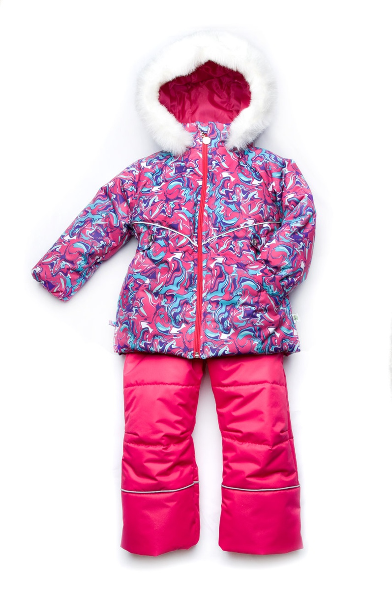 Детские зимние комплекты и костюмы Зимний детский костюм-комбинезон из мембранной ткани для девочки, Модный карапуз