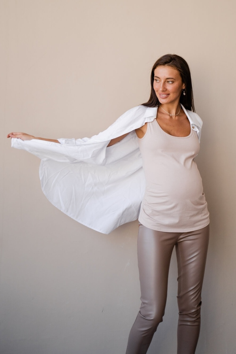 Блузи, сорочки Блуза рубашка для вагітних 2101755, біла, To be