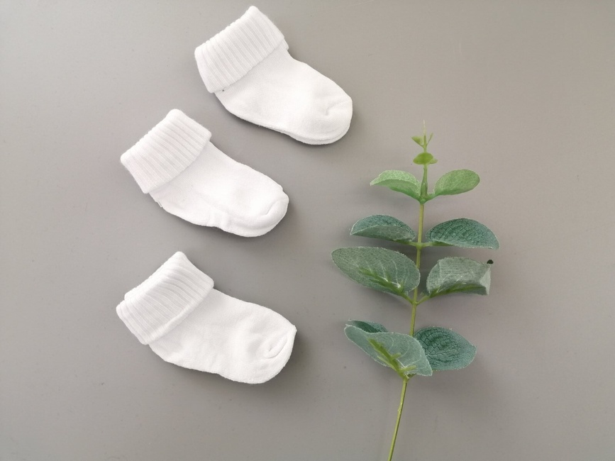 Шкарпетки Шкарпетки для новонароджених cotton, білі, Eslayn