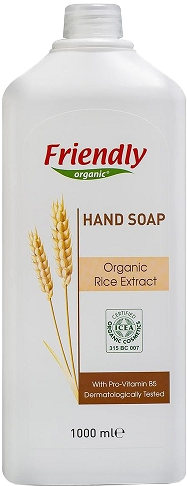 Органическая косметика для мамы Органическое жидкое мыло (с рисовым экстрактом), 1000мл, Friendly organic