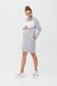 Платья на каждый день Платье худи для беременных и кормящих мам с капюшоном, серое, ТМ Dianora Фото №1