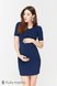 Платья на каждый день Трикотажное платье-туника для беременных и кормящих с тесьмой GINA, темно-синий, Юла мама Фото №3