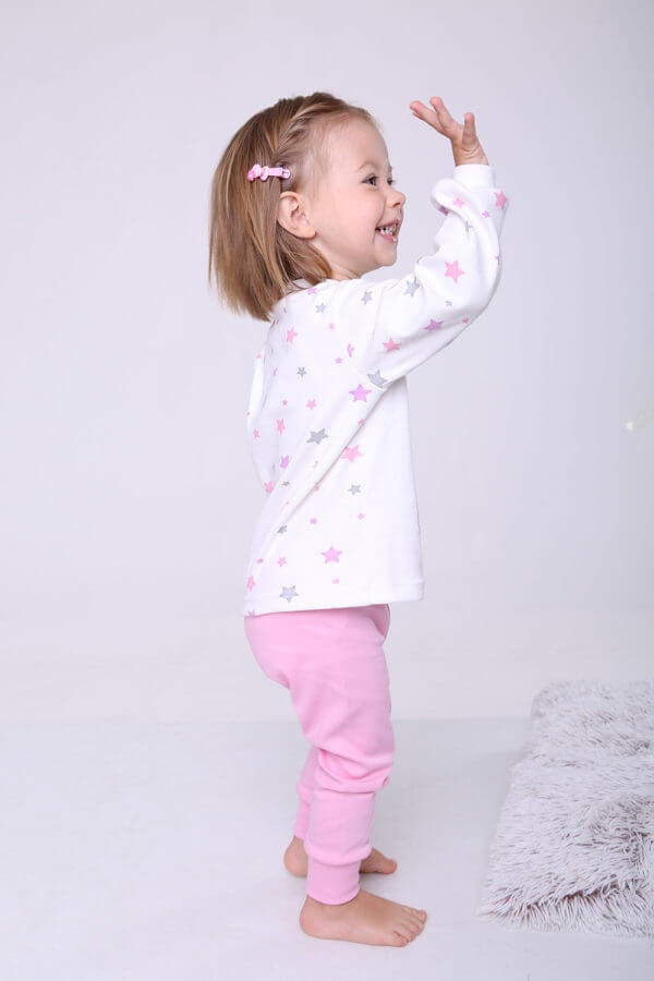 Піжама дитяча для дівчинки Space, Модний карапуз, Рожевий, 86