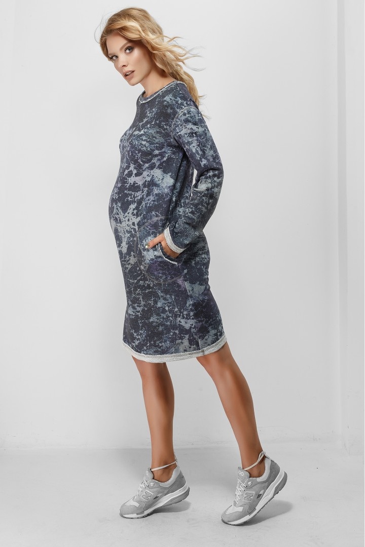 Платье для беременности, серый мрамор, ТМ Dianora