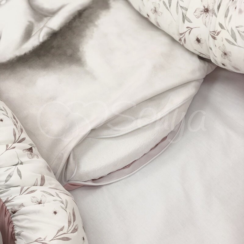 Постелька Комплект постельного белья в кроватку Art Design Оленёнок + бортик коса, 6 элементов, Маленькая Соня