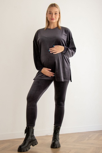 Лосіни, Легінси Плюшевий костюм для вагітних та годуючих мам 4473154-4, графіт, To be