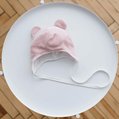 Чепчики, шапочки для новонародженних Велюрова шапка Tessera, рожева, MagBaby