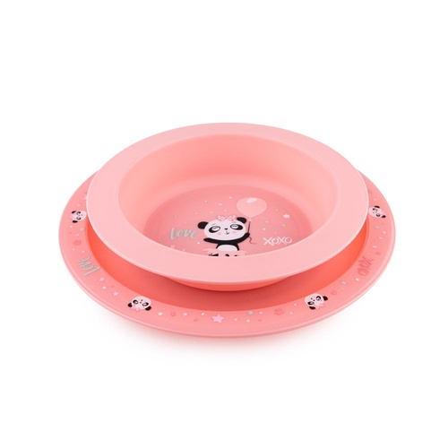 Посуд для дітей Набір посуду з 2х елементів EXOTIC ANIMALS, рожевий, Canpol babies