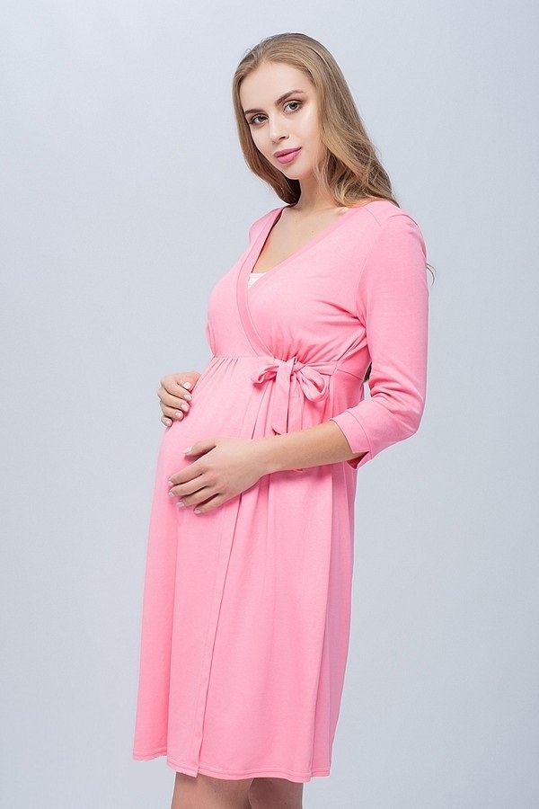 Халаты Халат для беременных и кормящих мам Sinty, розовый, Юла Мама