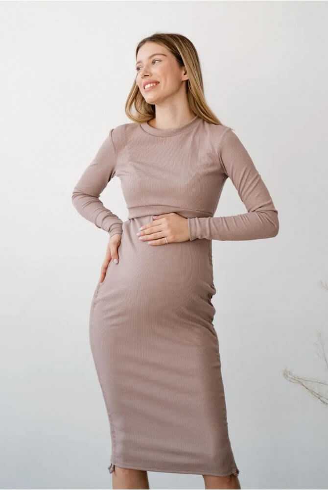 Сукня для вагітних і годуючих мам 4288051, бежевий, To be, Бежевый, 42