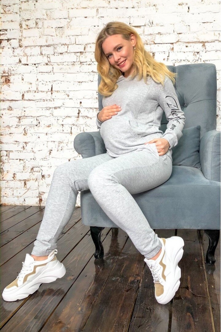 Свитшоты, худи Cвитшот для беременных и кормящих мам, серый, ТМ Dianora