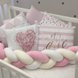Постелька Комплект постельного белья в кроватку Art Design Розовая геометрия + бортик коса, 6 элементов, Маленькая Соня Фото №10
