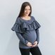 Свитшоты, худи Свитшот с рюшами для беременных и кормящих Темно-серый, Love & Carry Фото №1