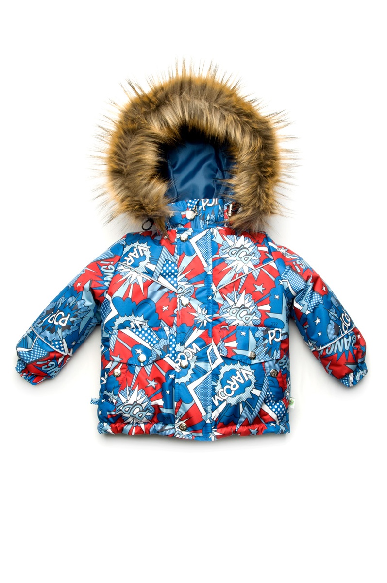 Куртки и пальто Куртка зимняя для мальчика Boom!, Модный карапуз