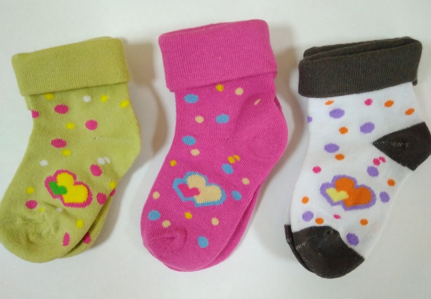 Шкарпетки Шкарпетки для дівчинки BEBIK для новонароджених, бавовна, колір в асортименті, Малюк