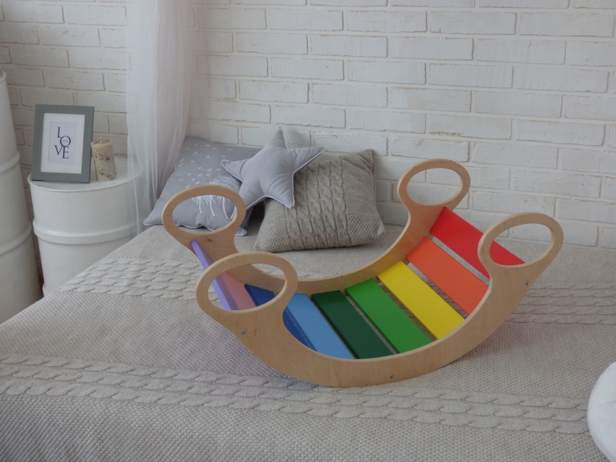 Шезлонги, кресла-качалки Универсальная развивающая качалка-кроватка Rainbow Mini, Uka-Chaka