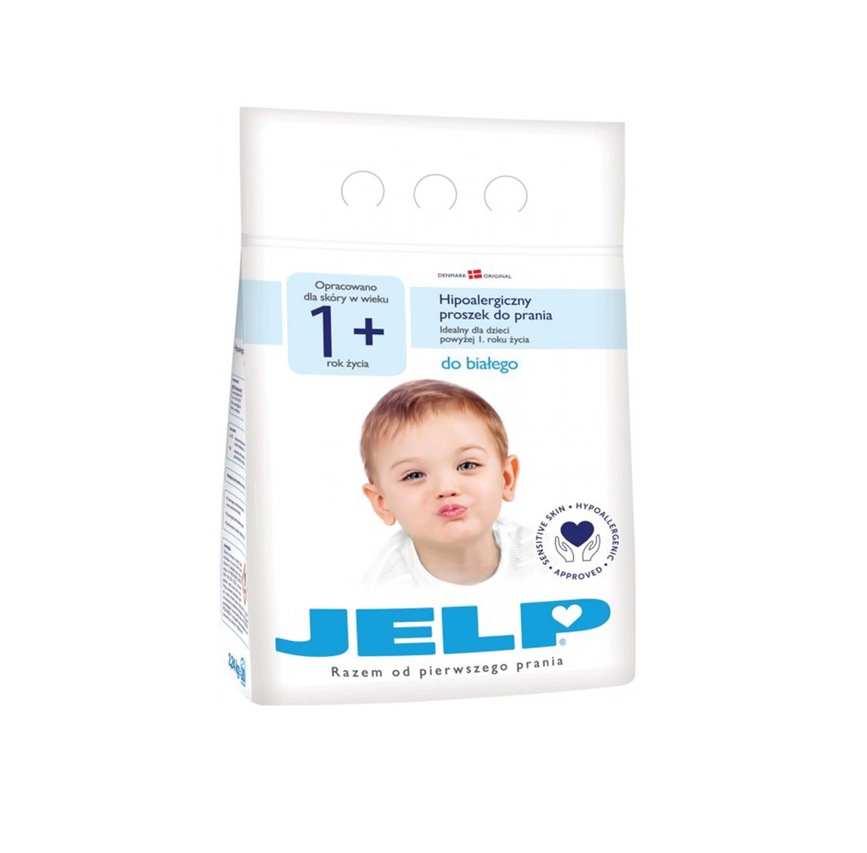 Стиральные порошки Гипоаллергенный стиральный порошок JELP 1+ для белого белья 2.24 кг, JELP