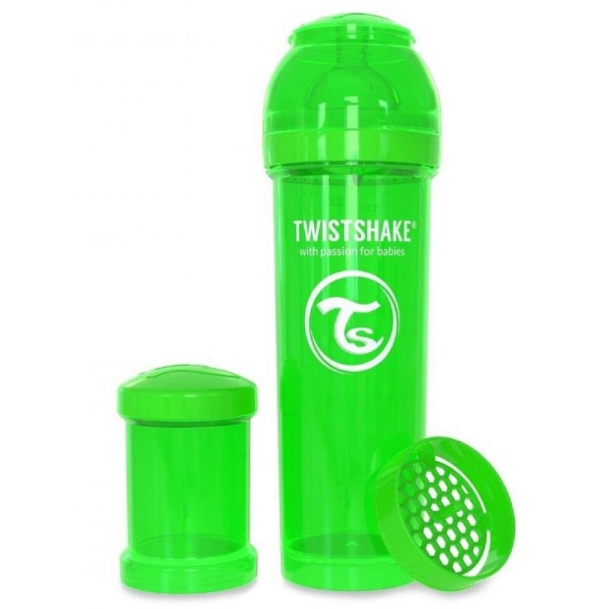 Пляшечки Антиколікова пляшечка зелена 4+ міс., 330 мл, (78016), Twistshake