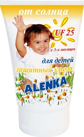 Дитячий крем для обличчя та тіла Защитный крем «ALENKA» от солнца, 100мл