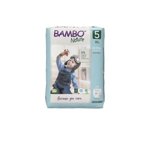 Підгузники Еко підгузки-трусики Bambo Nature 5 (12-18 кг), 19 шт., Bambo Nature