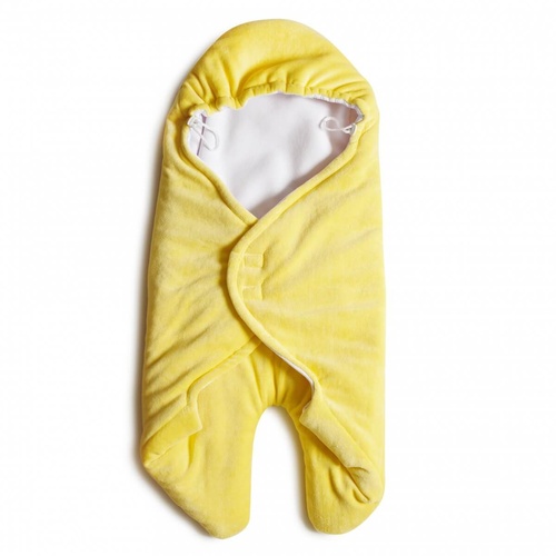 Конверт обіймашка для новонароджених велюровий 9011-TO-05, жовтий, ТМ Twins, Жовтий