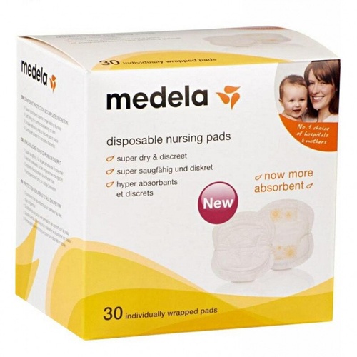 Лактаційні вкладиші Одноразові прокладки Disposable Nursing Bra Pads, 30шт, Medela