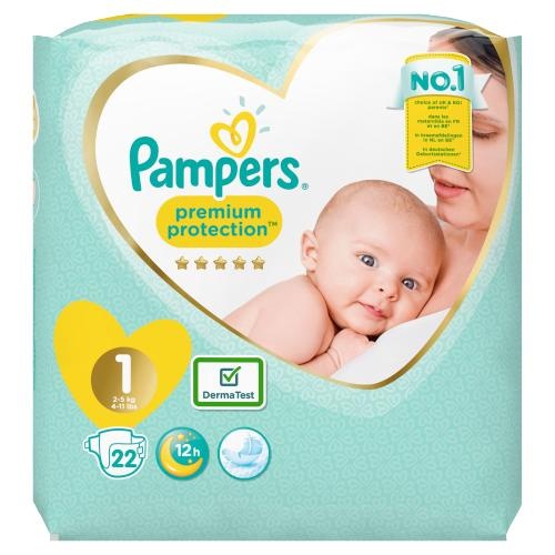Одноразовые подгузники в роддом Подгузники Pampers Premium Protection Newborn 1, 2-5 кг, 22 шт, Pampers