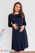 Платья на каждый день Платье для беременных и кормящих мам Olivia, синяя, Юла мама Фото №2