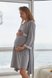 Халаты Комплект халат и ночнушка для беременных и кормящих мам 4299041, серый меланж, To be Фото №1