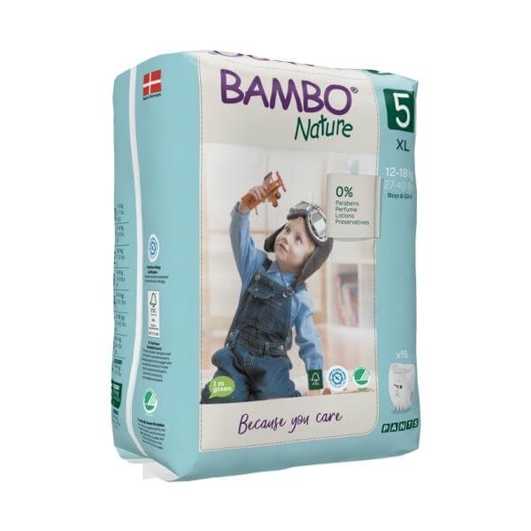 Подгузники Эко Подгузники-трусики Bambo Nature 5 (12-18 кг), 19 шт., Bambo Nature