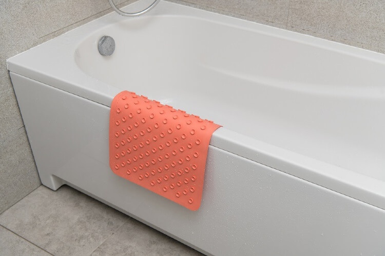 Килимки в ванну Антиковзаючий дитячий гумовий килимок для ванни M, з малюнком кораловий, KINDERENOK