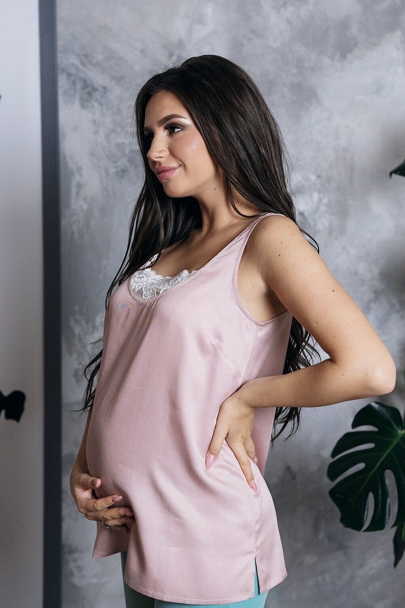 Майки для беременных  Майка для беременности, розовая 3165616 пудра, To be