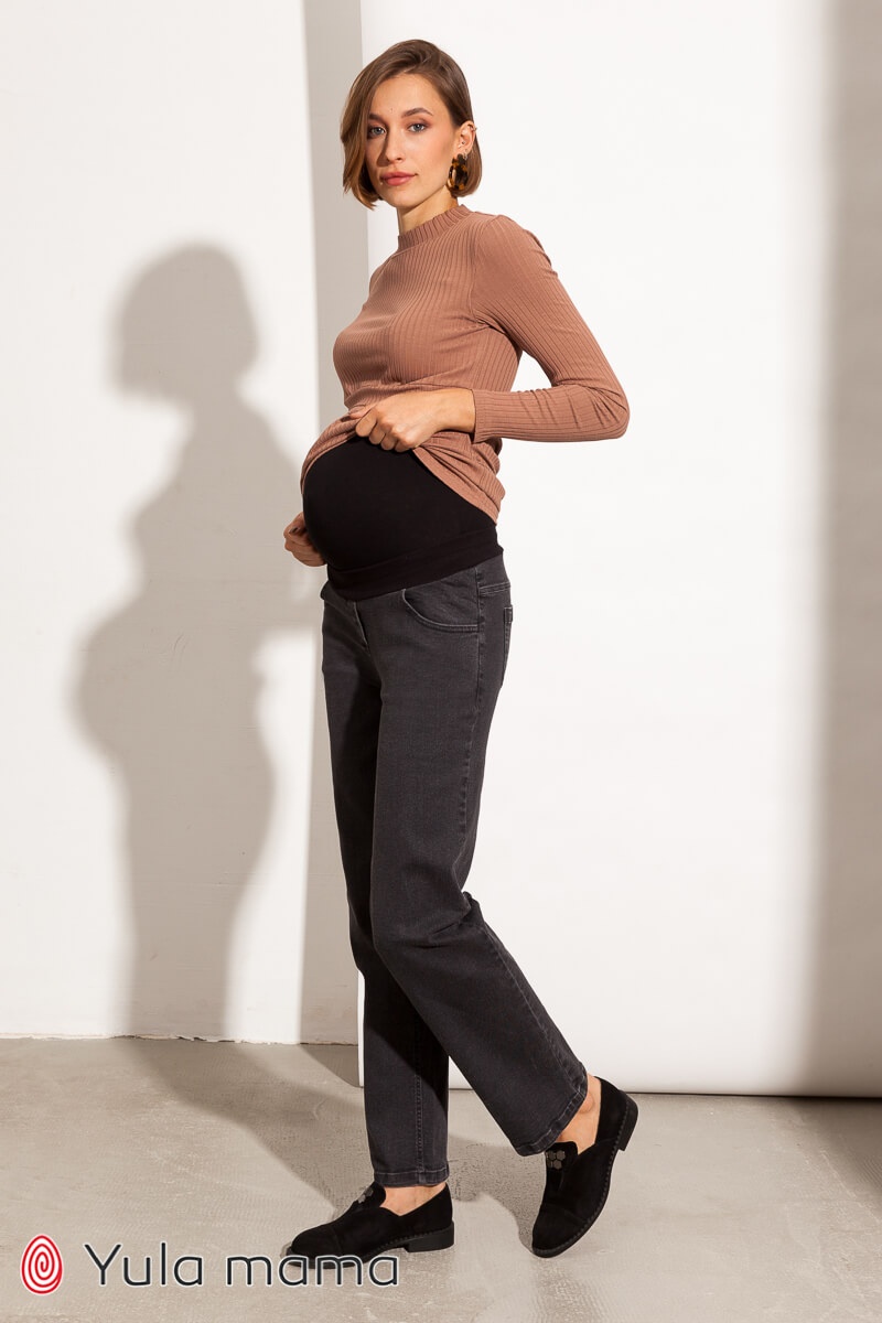 Джинси Джинси для вагітних в стилі straight fit BELINDA, чорно-сірий, Юла мама