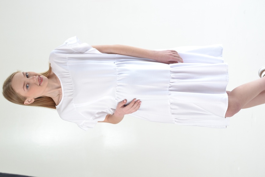 Сукня Mollie для вагітних та годуючих, білий, Dizhimama, Білий, 42