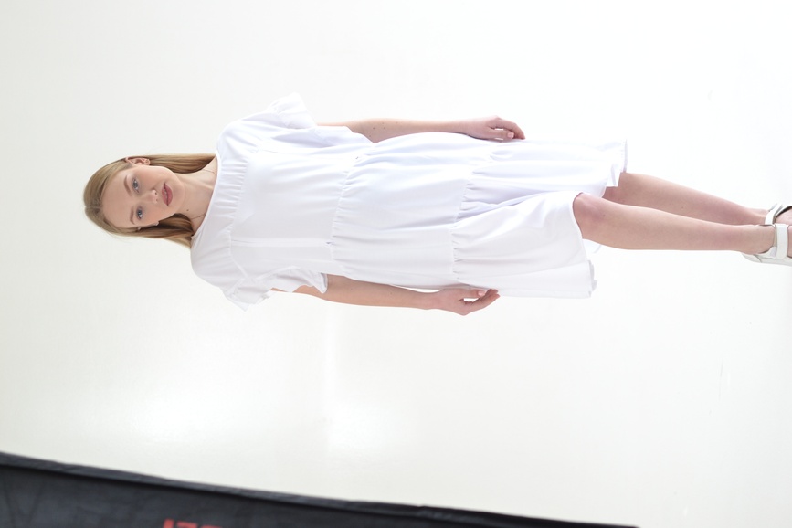 Платье Mollie для беременных и кормящих, белый, Dizhimama, Белый, 42