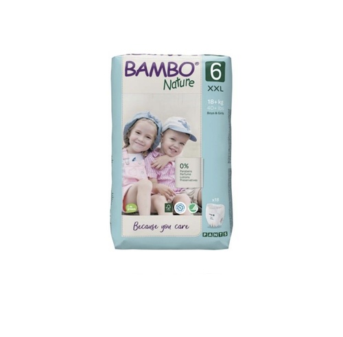 Подгузники Эко Подгузники-трусики Bambo Nature 6 (18+ кг), 18 шт., Bambo Nature
