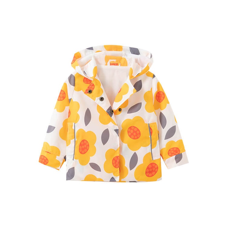 Куртка-вітрівка для дівчинки Yellow flowers, Malwee, Жовтий, 90