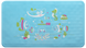 Килимки в ванну Антиковзаючий дитячий гумовий килимок для ванни M, з малюнком блакитний, KINDERENOK Фото №3