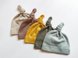 Чепчики, шапочки для новонародженних Шапочка вузлик інтерлок, світло-бежевий, інтерлок на байці, Little Angel Фото №3