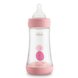 Пляшечки Пляшечка для годування пластикова PERFECT 5 з силіконовою соскою 2м + 240 мл, рожева, Chicco Фото №3