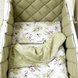 Постелька Комплект постельного белья Baby Mix Хлопок олива , 6 элементов, Маленькая Соня Фото №2