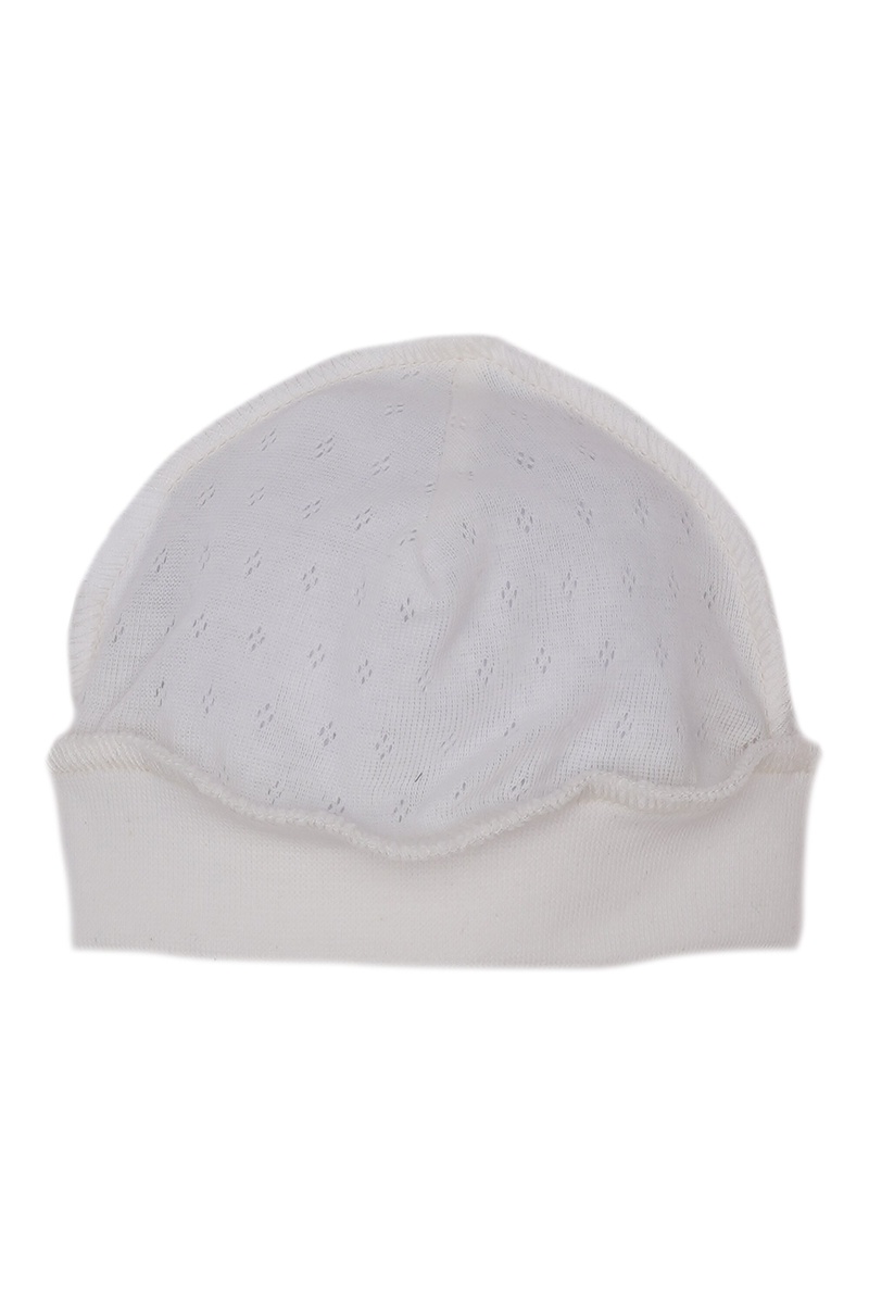 Чепчики, шапочки для новорождённых Шапочка для новорожденных, ажурный ластик, молочный, ТМ София