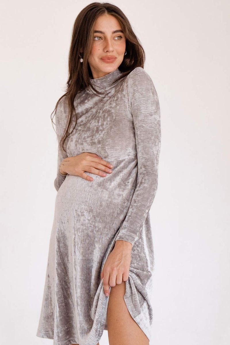Платье для беременных 4226126, туман гавани, To be, Серый, 42