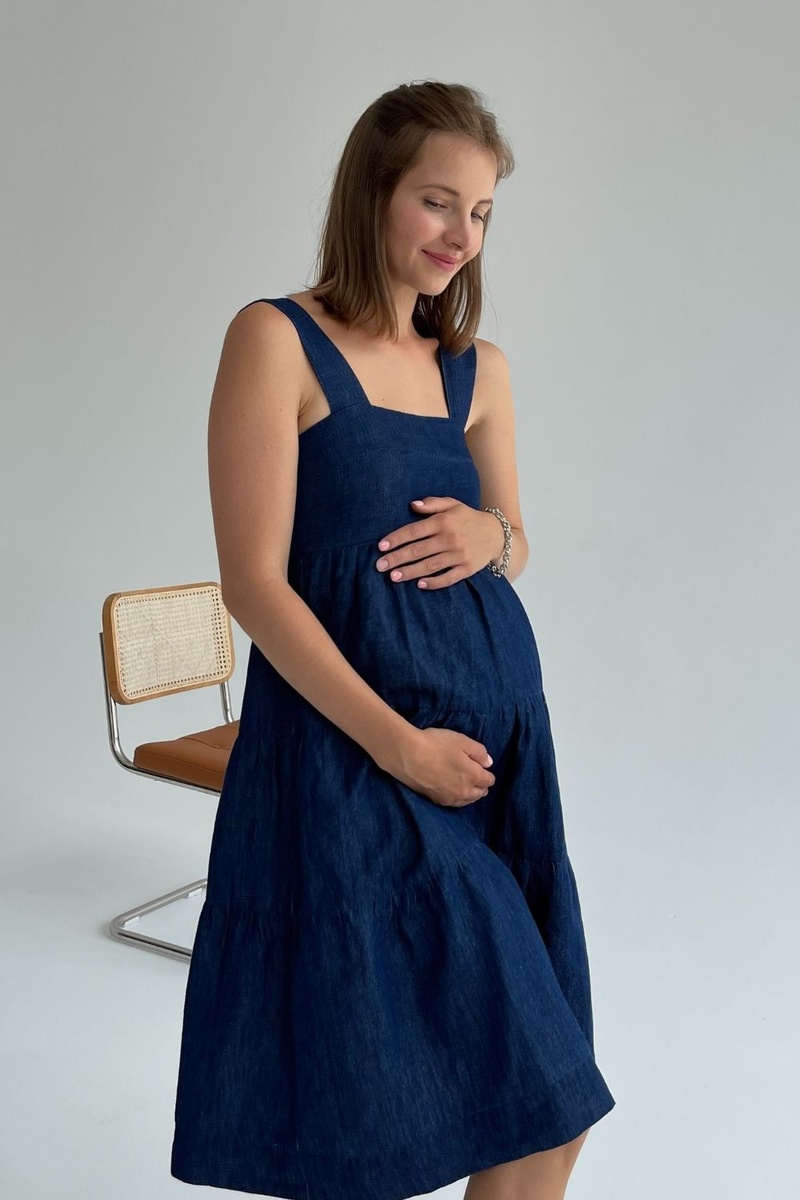 Сарафани для вагітних і годуючих Сарафан для вагітних, майбутніх мам 4336477 синій, To Be