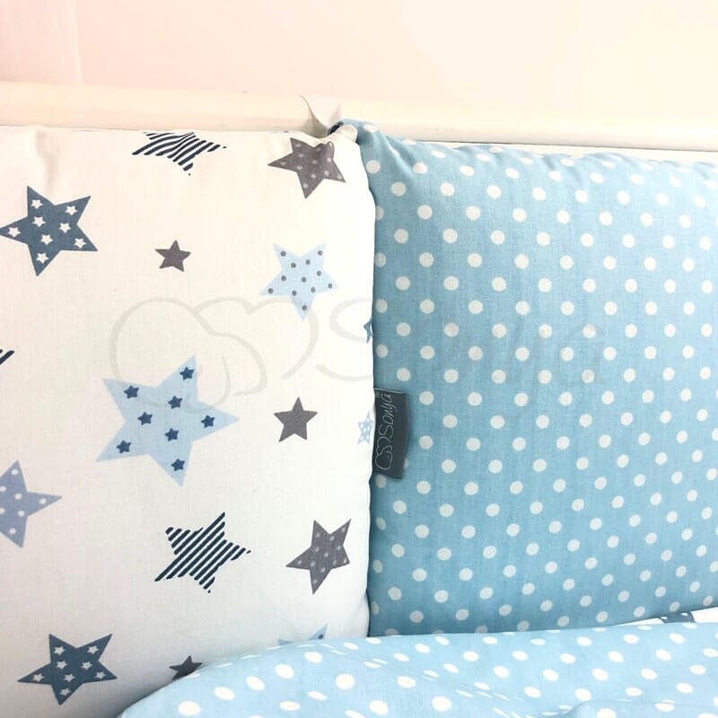 Постільна білизна Комплект Baby Design Stars блакитний, стандарт, 6 елементів, Маленька Соня