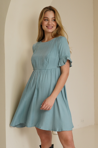 Платье для беременных 4249754, серо-синий, To be, Серо-синий, 42